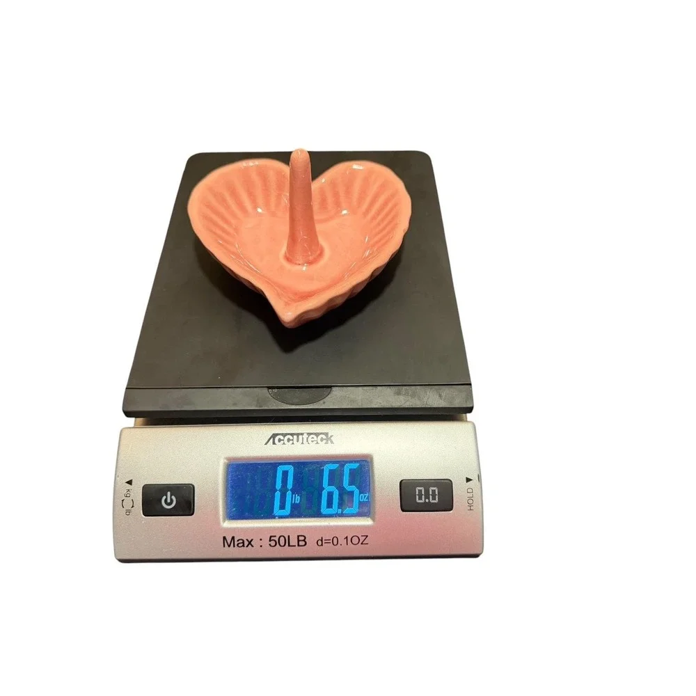 Vintage Pink Heart Ring Holder Dish Cottagecore Grandmillennial Coquette